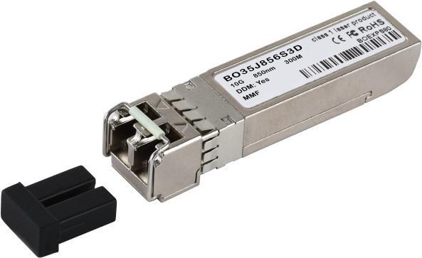 BlueOptics SFP+ 10G Ethernet, MM, 10G-SR, 300m, 850nm, LC dplx, DDM Hersteller: CBO (BO35J856S3D-BO)