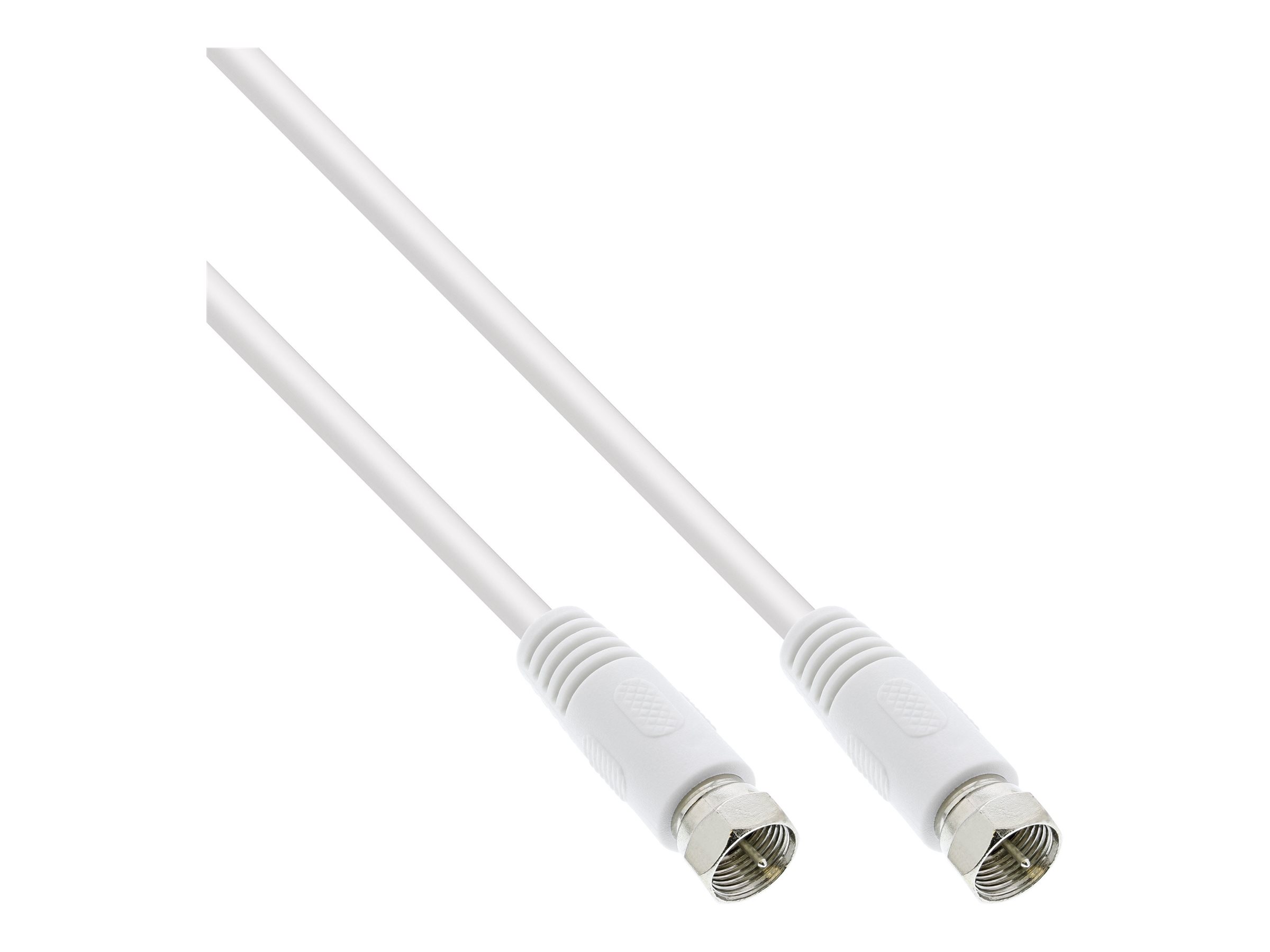 InLine SAT-Anschlusskabel, doppelt geschirmt, 2x F-Stecker, >75 dB, 15 m, Weiß