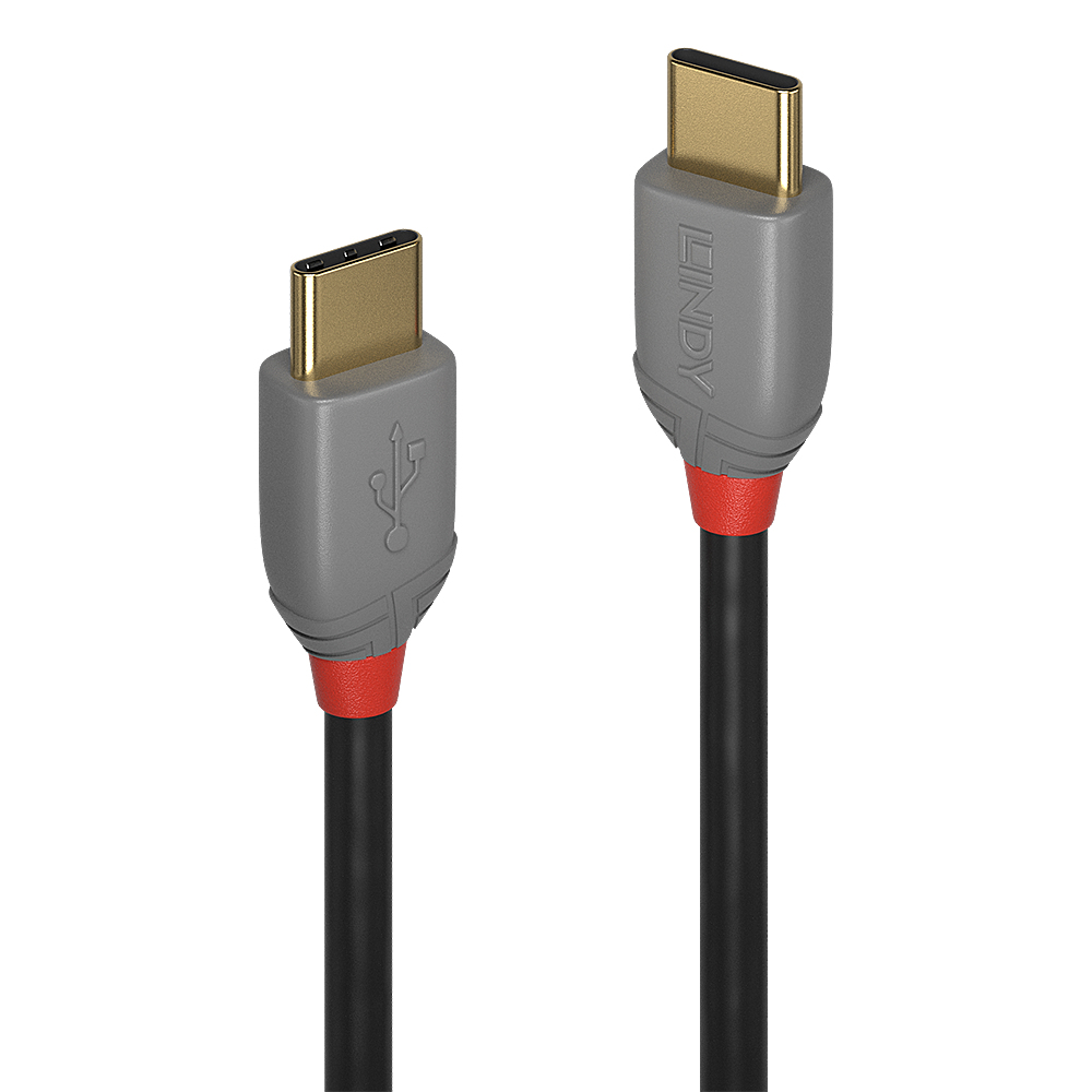 Lindy Anthra Line USB-Kabel USB-C auf USB-C 1 m Schwarz