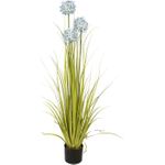 EUROPALMS Alliumgras, Kunstpflanze, blau, 120 cm (82600168)