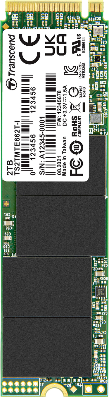 Transcend MTE662T-I 2 TB Interne M.2 PCIe NVMe SSD 2280 PCIe NVMe 3.0 x4 Industrial TS2TMTE662T-I (TS2TMTE662T-I)