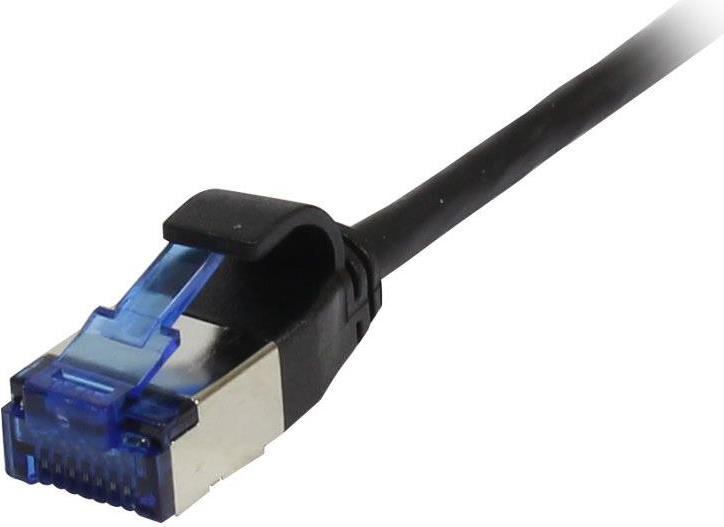 Patchkabel RJ45, CAT6A 500Mhz, 2m, schwarz, U/FTP, slimline rund d=3,8mm, TPE(Superflex), AWG32, Synergy 21 (S217315)
