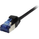 Patchkabel RJ45, CAT6A 500Mhz, 2m, schwarz, U/FTP, slimline rund d=3,8mm, TPE(Superflex), AWG32, Synergy 21 (S217315)