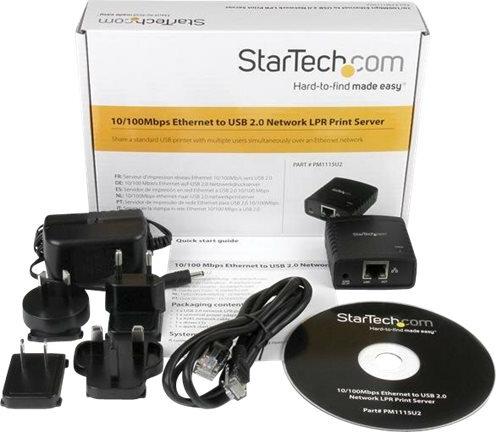 Startech PM1115U2 10/100 Mbit/s Ethernet USB 2.0 Druckserver Schwarz