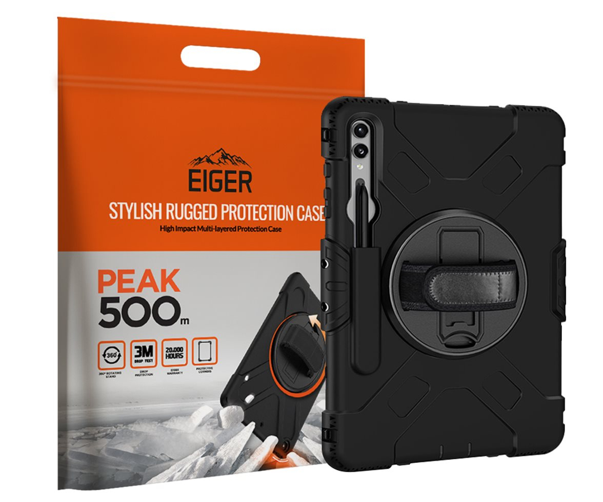Eiger Peak 500m Tablet-Schutzhülle Galaxy Tab S9+ 12,4" Cover Schwarz