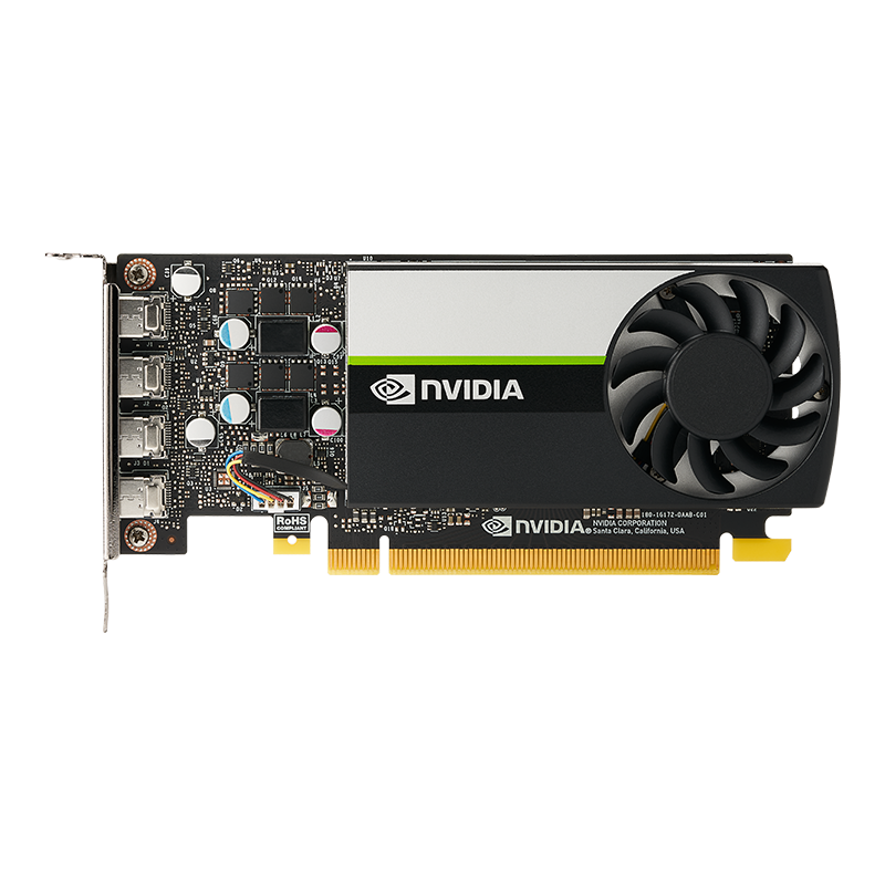 PNY NVIDIA Quadro T1000 4 GB GDDR6 Low-Profile Grafikkarte 4x Mini DisplayPort
