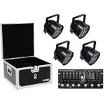 EUROLITE Set 4x LED PAR-56 HCL sw + Case + Controller (20000411)
