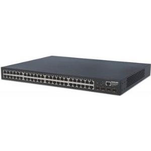 INTELLINET 48-Port Gigabit Switch Web-Managed mit 4 SFP-Ports 48 x 10/100/1000 Mbit/s RJ45 Ports + 4 x SFP IEEE 802.3az Energy (561334)