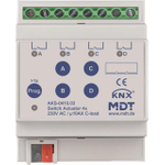 MDT AKS-0410.03 Schaltaktor 4fach 4TE REG 10A 230VAC C-Last Standard 140ÂµF (AKS-0410.03)