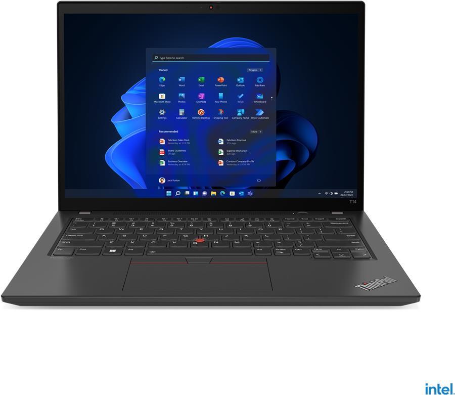 Lenovo ThinkPad T14 i5-1235U Notebook 35,6 cm (14" ) WUXGA Intel® Core™ i5 16 GB DDR4-SDRAM 256 GB SSD Wi-Fi 6E (802.11ax) Windows 11 Pro Schwarz (21AH0091MX)