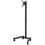 MANHATTAN Kompakter TV- und Monitorständer auf Rollen 33,02-127 cm 13-50 Zoll neigbar und höhenverstellbar trägt bis zu 20kg schwarz (462464)