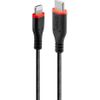 Lindy - Lightning-Kabel - USB-C (M) bis Lightning (M) - 1,0m - abgeschirmt - Schwarz - rund, unterstützt Power Delivery 2,0 - für Apple iPad/iPhone/iPod (Lightning) (31286)