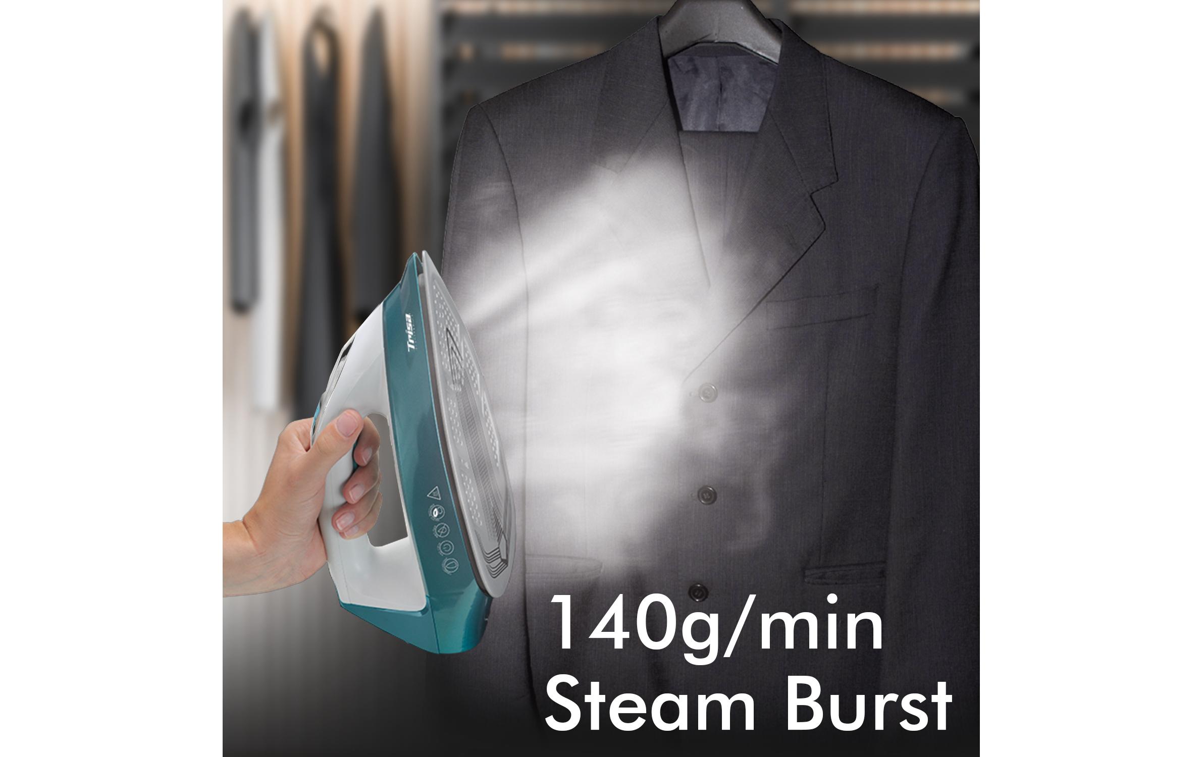 Trisa Comfort Steam i6014 Dampfbügelstation 2400 W 5,5 bar 1,3 l Keramiksohle Schwarz