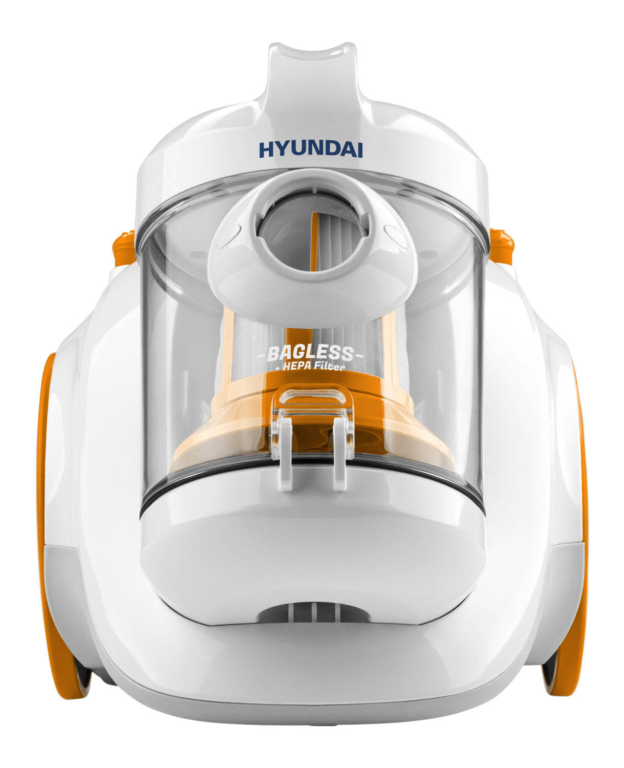 Hyundai VC 009 Bodenstaubsauger 700 W Beutellos HEPA Weiß, Orange