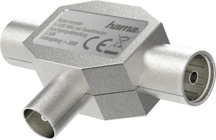 HAMA Essential Line - Antennen-Splitter - abgeschirmt - Silber (00205237)