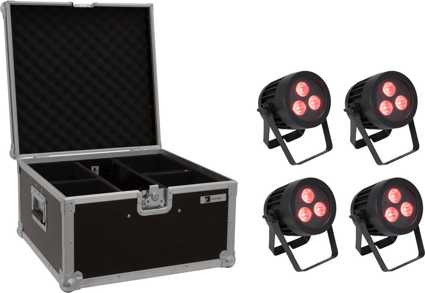 EUROLITE Set 4x LED IP PAR 3x9W SCL Spot + Case (20000845)