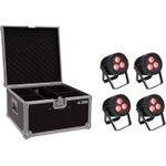 EUROLITE Set 4x LED IP PAR 3x9W SCL Spot + Case (20000845)