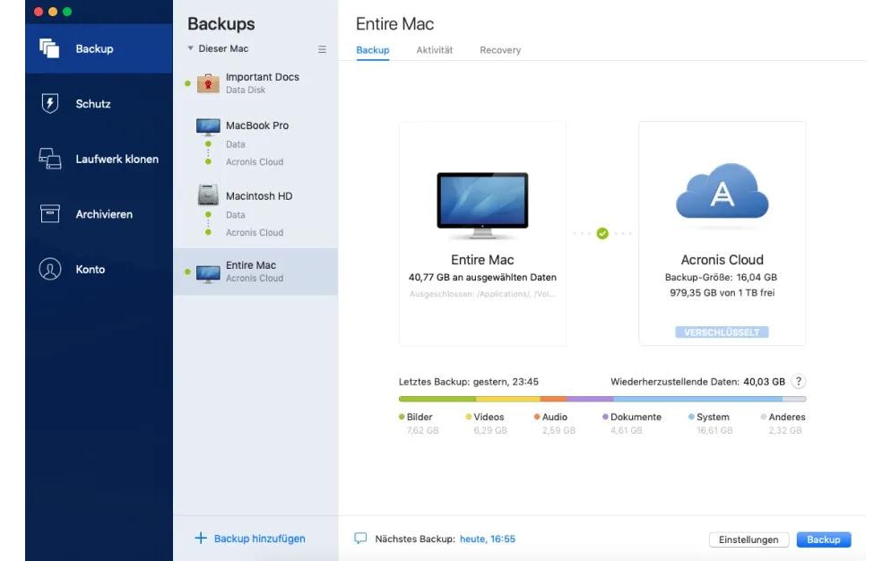 Acronis Cyber Protect Home Office Premium - 3 Computer + 1 TB Cloud-Speicher - 1 Jahr