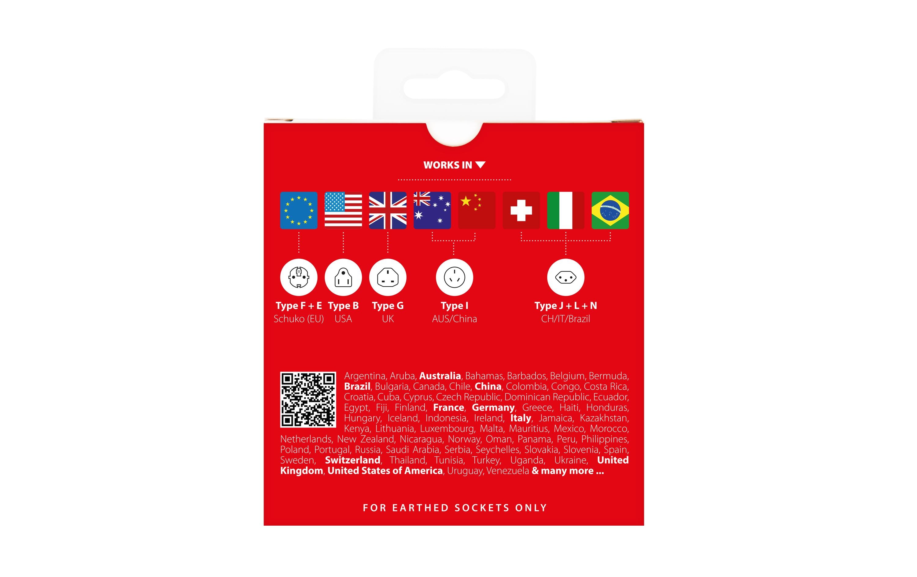 SKROSS PRO World & USB Reisestecker mit USB-Anschluss Weiß