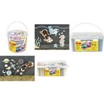 EBERHARD FABER Straßenmalkreide, 100er Kunststoffeimer rund, leuchtende Farben, einfach mit Wasser zu entfernen, - 1 Stück (526599)