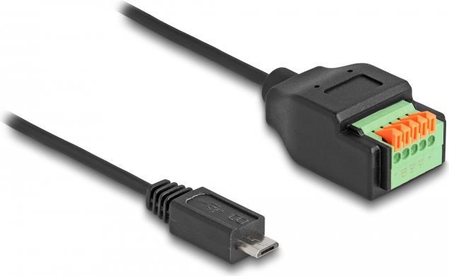 Delock USB-Adapter 5-poliger Anschlussblock zu Micro-USB Typ B (M) (66251)