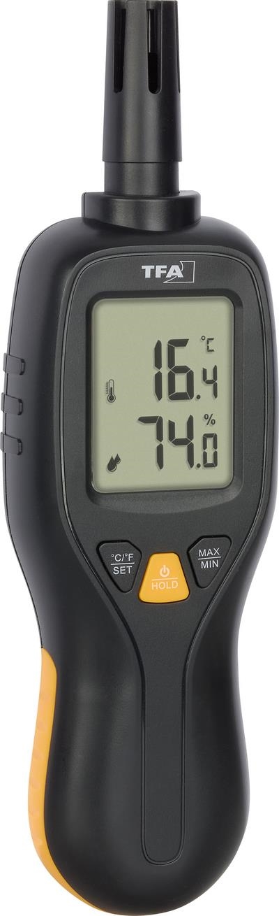 TFA Digitales Profi-Thermo-Hygrometer Thermo-/Hygrometer Schwarz Gelb 31.1066 (31.1066.01)