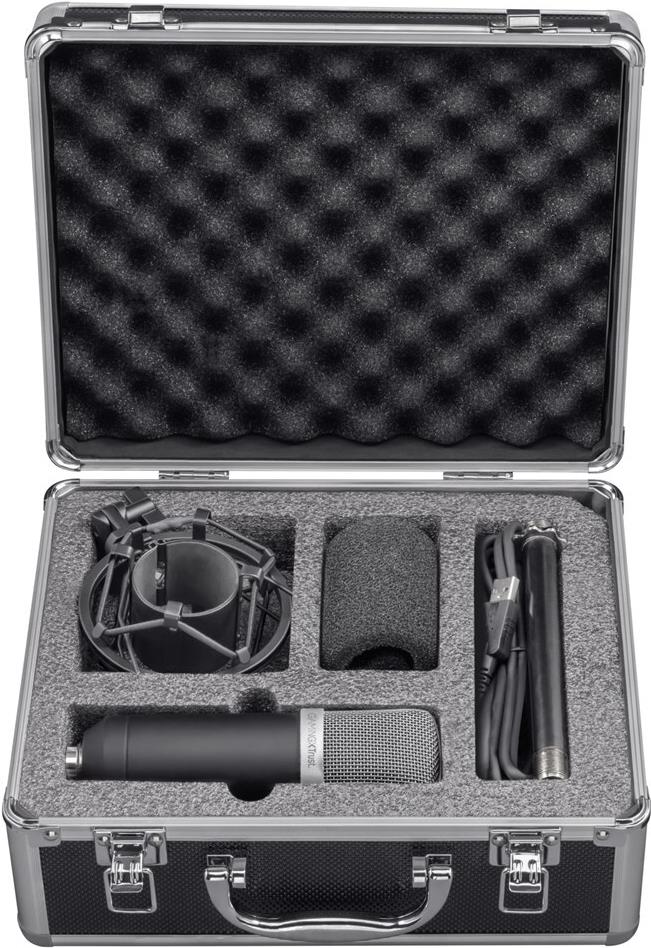 Trust Emita Studiomikrofon Kabelgebunden USB Schwarz, Silber