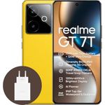Realme GT 7T Smartphone 5G 12+512 GB, Dimensity 8400-MAX Chipsatz, 7000-mAh-Titan-Akku, 6,78" 1,5K 120Hz Display, AI Travel Snap Kamera, IP69, IceSense Gelb (631002003751)