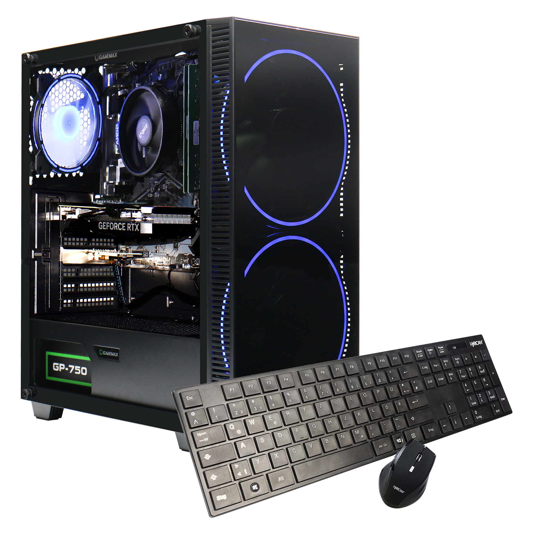 Hyrican Black Hole 7811 Gaming PC Intel Core i5-14400F 16 GB RAM 1 TB SSD RTX 5060 Ti 16 GB Schwarz
