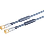 S/CONN maximum connectivity Home-Cinema SAT-Anschlußkabel, verchromter Metall-F-Stecker auf verchromte Metall-F-Stecker, Mantelstromfilter, verg. Kontakte RG59U, BZT, CE, 15,0m (80098-15-MHQ)