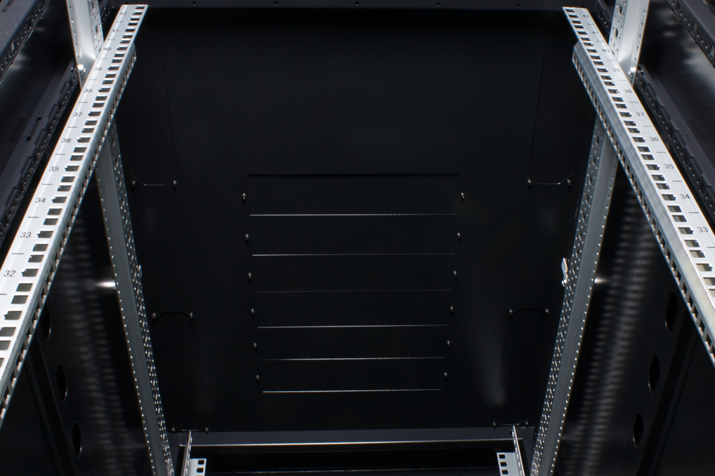 Rockstable RS19-6618 19"-Serverschrank 18 HE Freistehendes Gestell Glastür Schwarz