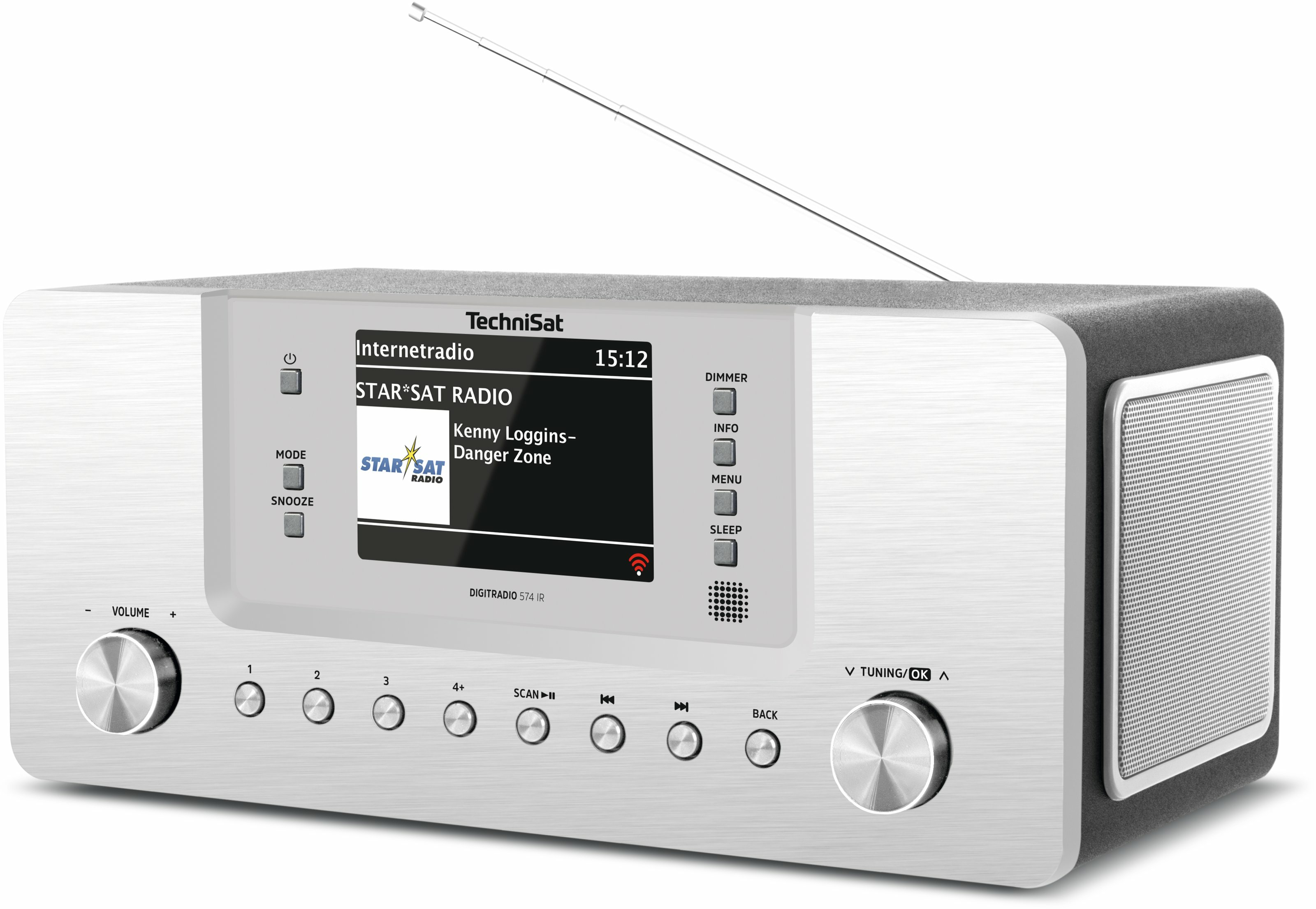 TechniSat DigitRadio 574 IR Internetradio DAB+/UKW 4" Farbdisplay Silber