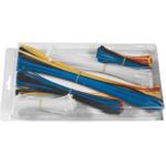 Kabelbinder Sortiment, 650 Stück farbig sortiert und verschiedene Größen (200 Stück 98 x 2,5mm, 250 Stück 200 x 2,3mm, 200 Stück 280 x 4,8mm) Sortiment von farbig gemixten Kabelbindern in einer Box (69000003)
