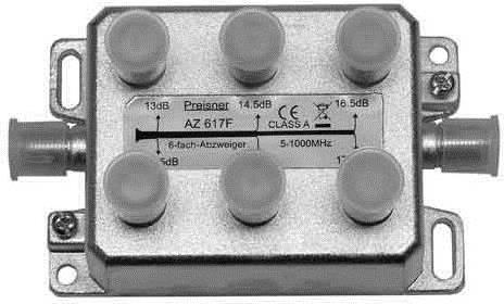 Preisner AZ617F F 6xF Silber Kabelschnittstellen-/adapter (AZ617F)