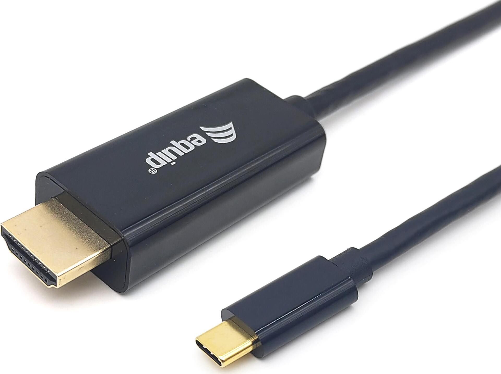 EQUIP Adapter USB-C -> HDMI 4K30Hz 1.00m sw - Adapter - Digital/Daten