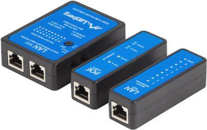 Lanberg NT-0404 Netzwerkkabel-Tester PoE-Tester Schwarz - Blau (NT-0404)