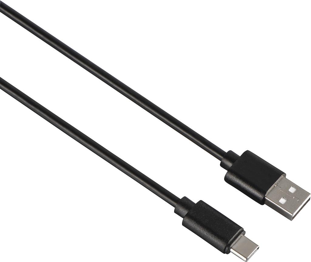 Hama 00200907 USB Kabel USB 2.0 0,9 m USB C USB A Schwarz (00200907)