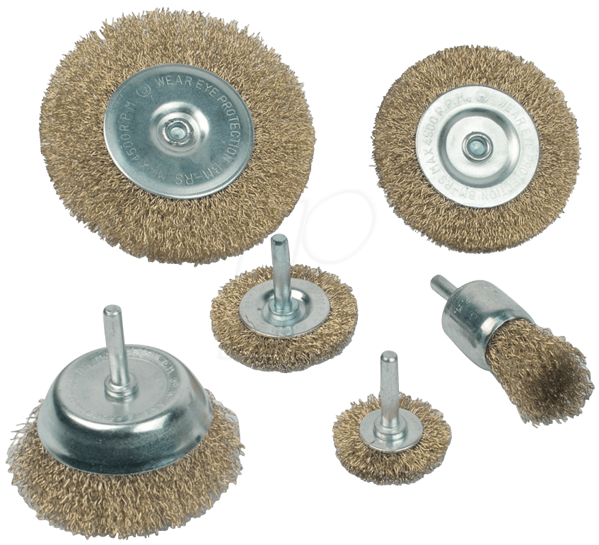 BRÜDER MANNESMANN MAN 43806 - Drahtbürstenset, 6-teilig (43806)