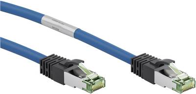 Goobay CAT 8.1 Patchkabel, S/FTP (PiMF), Blau, 0.5 m - LSZH halogenfrei, Kupfer AWG 24 (45658)