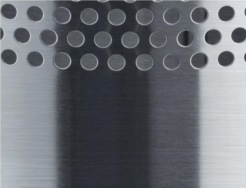 HELIT Stahl-Papierkorb, mit Lochdeckor, 15 Liter, edelstahl rund, Durchmesser: 255 mm, Höhe: 310 mm