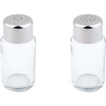 APS Salz- und Pfefferstreuer, Glas/Edelstahl, 6 Löcher Behälter aus Glas, Deckel aus mattiertem Edelstahl, - 1 Stück (40438)