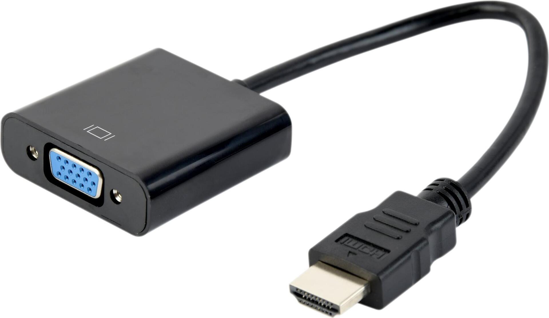 Gembird A-HDMI-VGA-04 Videokonverter HDMI auf VGA 0,15 m Schwarz