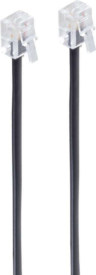S-CONN shiverpeaks ®-BASIC-S--Modular-Kabel, Western-Stecker 6/4 auf Western-Stecker 6/4, schwarz, 4