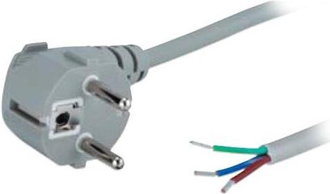 Wentronic Goobay Schutzkontaktkabel abgewinkelt zum Konfektionieren, 2 m, Schwarz - Typ F (Typ F, CEE 7/7) > lose Kabelenden (50083)