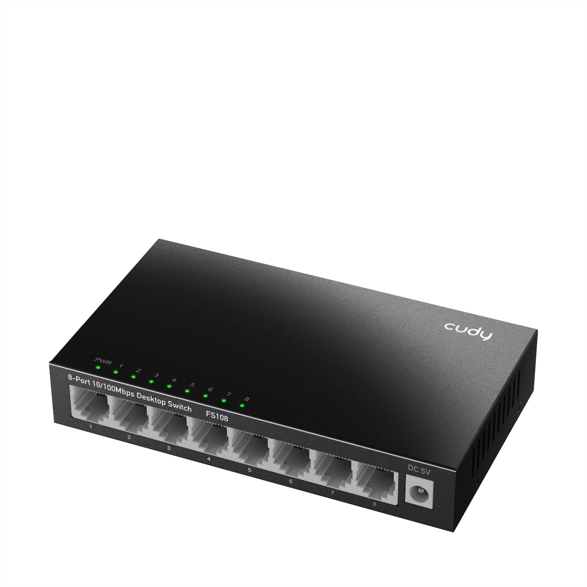 CUDY FS108 8-Port Fast Ethernet Switch Schwarz