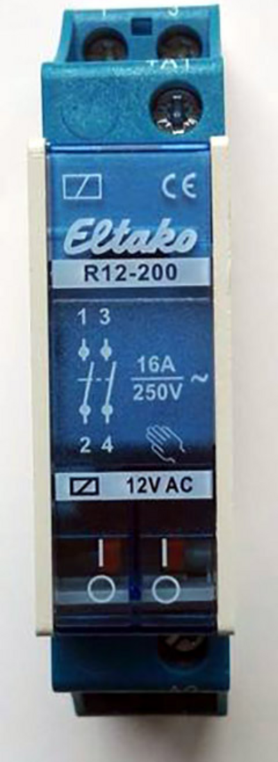 ELTAKO R12-200-12V Schaltrelais 1 St. Nennspannung: 12 V Schaltstrom (max.): 8 A 2 Schließer