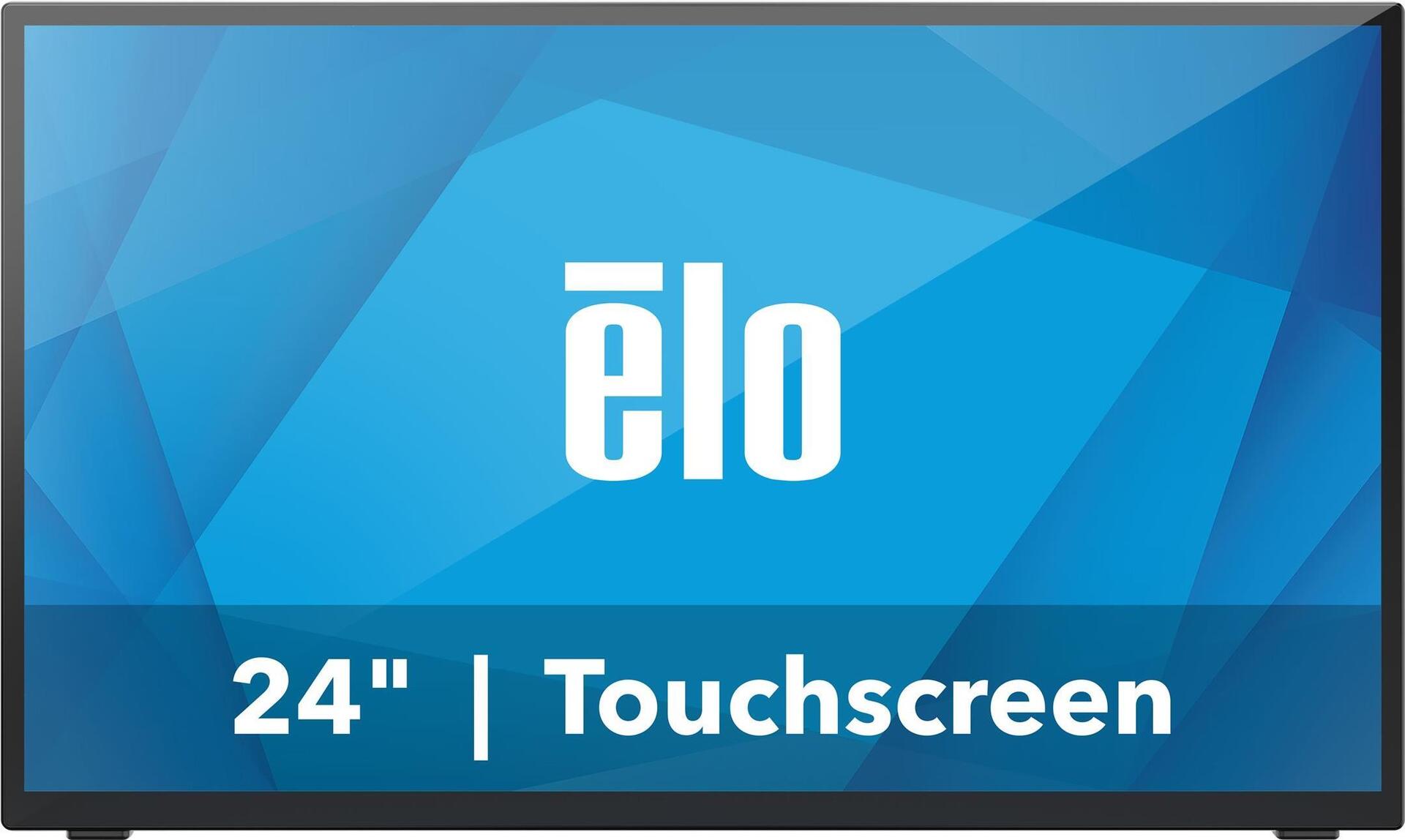 ELO 2470L 61,00cm (24")  wide LCD Monitor, Full HD, Projected Capacitive 10-touch, USB Controller, Anti-glare, Zero-bezel, Collapsible Stand, VGA, DP and HDMI video interface, Black, Worldwide (E511419)