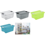 keeeper Aufbewahrungsbox "cornelia", 12 Liter, crystal-grey transparent, mit Deckel, Deckel mit Schiebeverschluss, - 1 Stück (1094182700000)