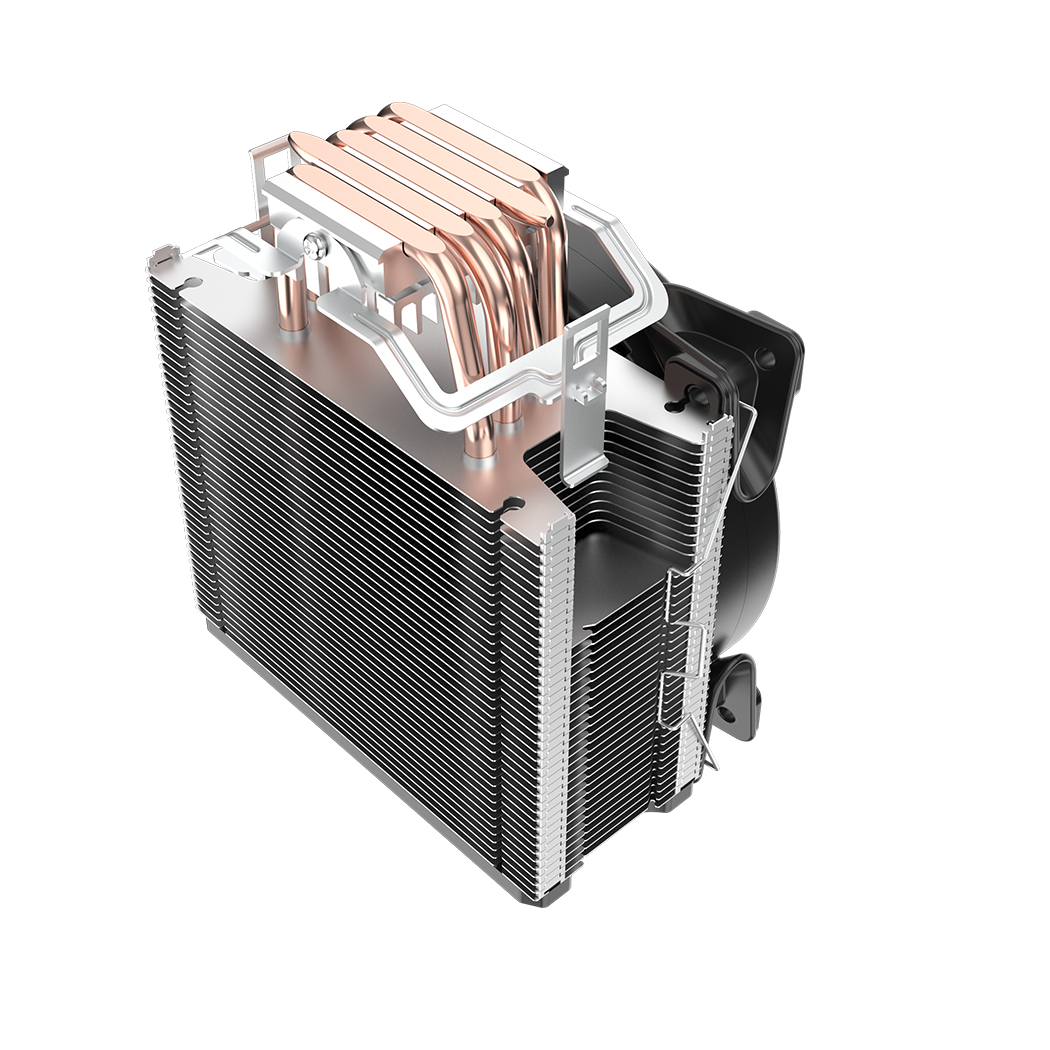 PCCOOLER GI-X5 CPU-Kühler 12 cm 1800 RPM Aluminium Rot