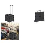 kangaro Klapp-Transportkarre mit Klappbox, Tragkraft: 35 kg Box aus PP, Maße aufgeklappt: (B)420 x (T)405 x (H)380 mm, - 1 Stück (K-672001)